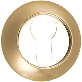 Накладка на цилиндр Renz ЕТ (N) 08 латунь матовая светлая/латунь блестящая светлая