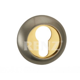 Накладка на цилиндр Renz ЕТ (N) 08 никель матовый/латунь блестящая