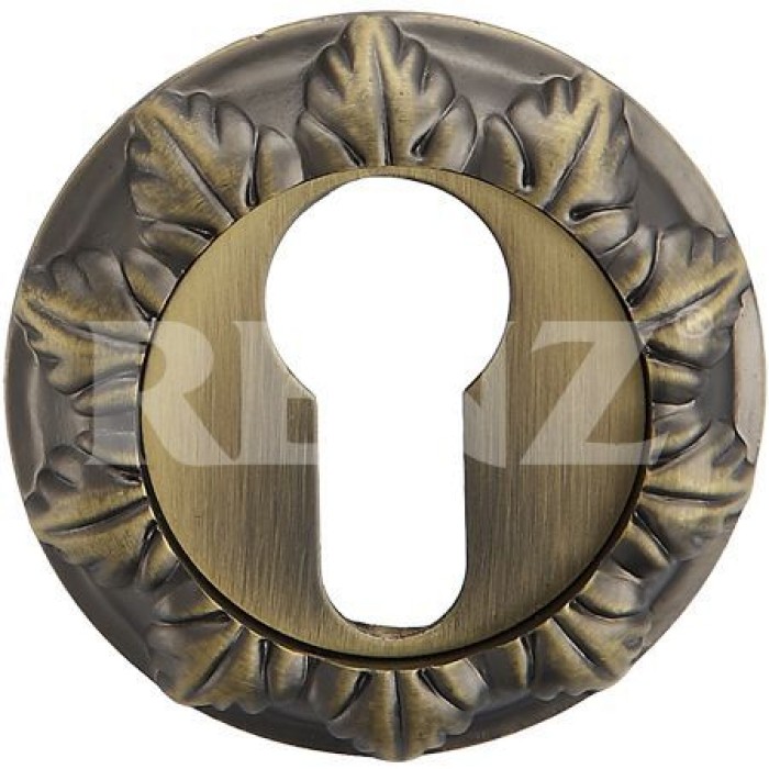 Накладка на цилиндр декоративная Renz ЕТ 10 бронза античная матовая