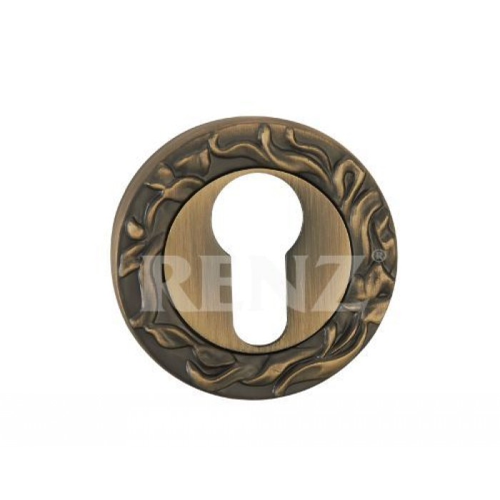 Накладка на цилиндр декоративная Renz ЕТ 20 бронза античная матовая