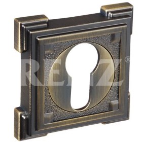 Накладка на цилиндр декоративная Renz ЕТ 19 бронза античная матовая