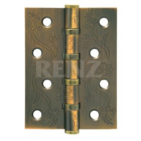 Петля стальная декор-цветок RENZ 100*75*2,5, 4 подш., кофе Петля стальная декор-цветок RENZ 100*75*2,5, 4 подш., кофе