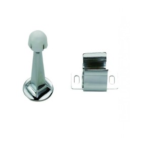 Ограничитель дверной настенный с фиксатором RENZ DS 76 SB латунь матовая