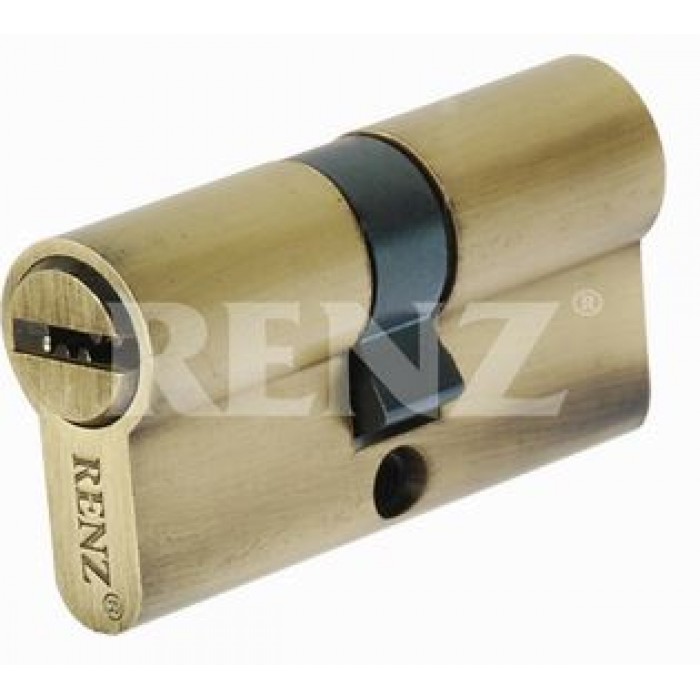 Ключевой цилиндр RENZ 60 мм ключ-ключ CS 60 бронза античная