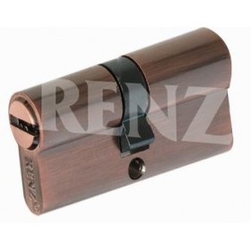 Ключевой цилиндр RENZ 60 мм ключ-ключ CS 60 медь античная