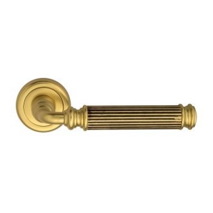 Дверная ручка Venezia Mosca D1 французское золото + коричневый