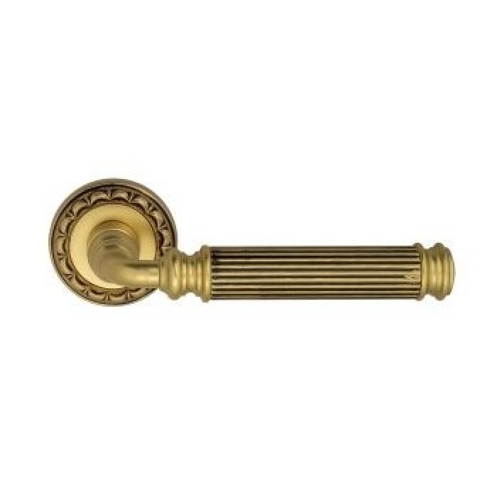 Дверная ручка Venezia Mosca D2 французское золото + коричневый