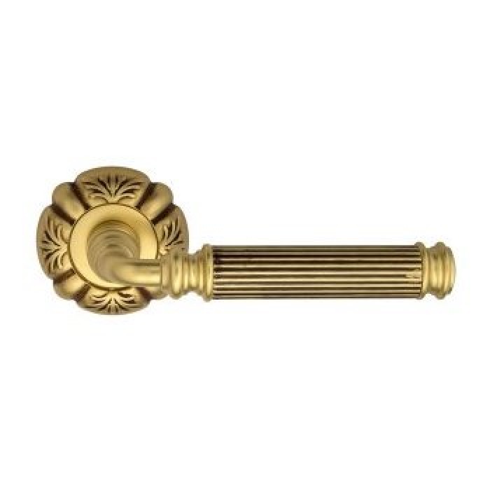 Дверная ручка Venezia Mosca D5 французское золото + коричневый