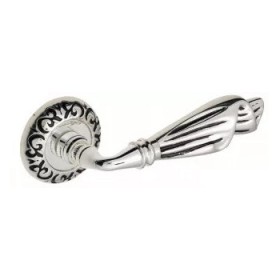 Дверная ручка Venezia Opera D4 натуральное серебро + черный Дверная ручка Venezia Opera D4 натуральное серебро + черный