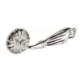 Дверная ручка Venezia Opera D5 натуральное серебро + черный Дверная ручка Venezia Opera D5 натуральное серебро + черный