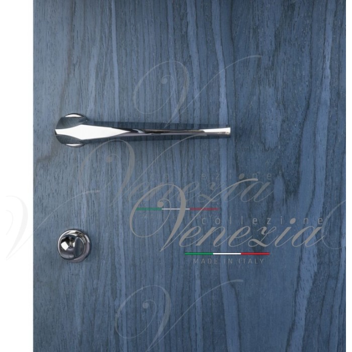 Дверная Ручка Venezia Unique Stone (Серия Slim) Полированный Хром