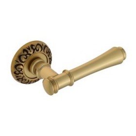 Дверная ручка Venezia Callisto D4 французcкое золото + коричневый