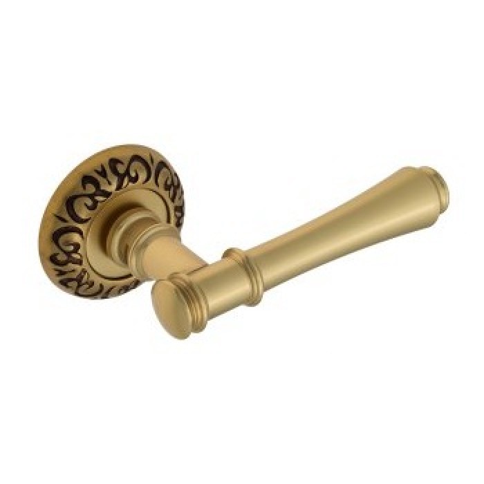 Дверная ручка Venezia Callisto D4 французcкое золото + коричневый