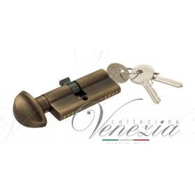 Цилиндровый Механизм Вертушка-Ключ Venezia 25/10/35 Матовая Бронза