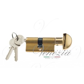 Цилиндровый Механизм Ключ-Вертушка Venezia 25/10/25 Полированная Латунь