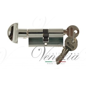 Цилиндровый Механизм Ключ-Вертушка Venezia 25/10/25 Полированный Хром