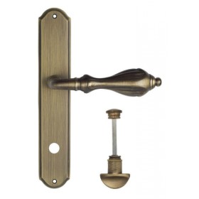 Дверная ручка Venezia ANAFESTO WC-2 на планке PL02 матовая бронза