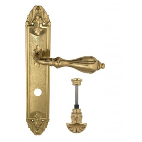 Дверная ручка Venezia ANAFESTO WC-4 на планке PL90 полированная латунь