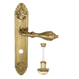 Дверная ручка Venezia ANAFESTO WC-2 на планке PL90 полированная латунь