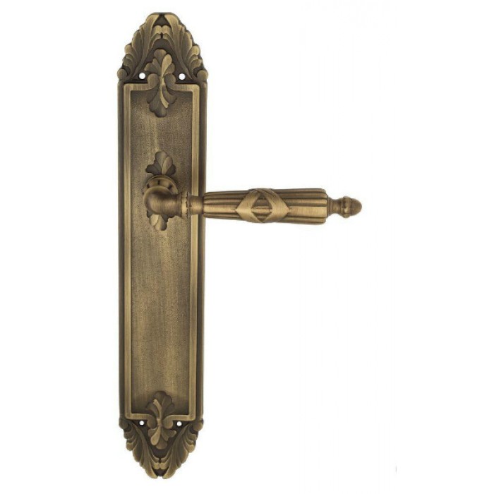 Дверная ручка Venezia ANNETA на планке PL90 матовая бронза