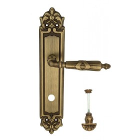 Дверная ручка Venezia ANNETA WC-4 на планке PL96 матовая бронза Дверная ручка Venezia ANNETA WC-4 на планке PL96 матовая бронза