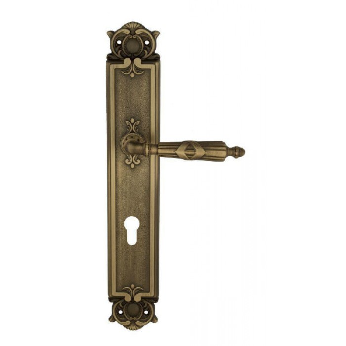 Дверная ручка Venezia ANNETA CYL на планке PL97 матовая бронза