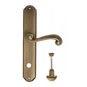 Дверная ручка Venezia CARNEVALE WC-2 на планке PL02 матовая бронза Дверная ручка Venezia CARNEVALE WC-2 на планке PL02 матовая бронза