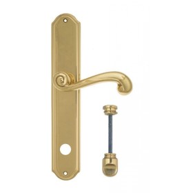Дверная ручка Venezia CARNEVALE WC-2 на планке PL02 полированная латунь Дверная ручка Venezia CARNEVALE WC-2 на планке PL02 полированная латунь