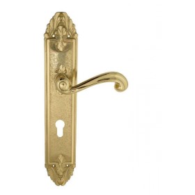 Дверная ручка Venezia CARNEVALE CYL на планке PL90 полированная латунь Дверная ручка Venezia CARNEVALE CYL на планке PL90 полированная латунь