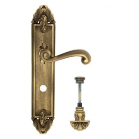 Дверная ручка Venezia CARNEVALE WC-4 на планке PL90 матовая бронза Дверная ручка Venezia CARNEVALE WC-4 на планке PL90 матовая бронза