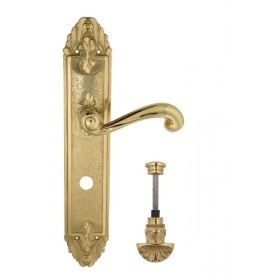 Дверная ручка Venezia CARNEVALE WC-4 на планке PL90 полированная латунь Дверная ручка Venezia CARNEVALE WC-4 на планке PL90 полированная латунь