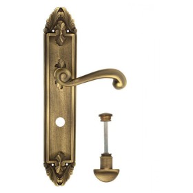 Дверная ручка Venezia CARNEVALE WC-2 на планке PL90 матовая бронза Дверная ручка Venezia CARNEVALE WC-2 на планке PL90 матовая бронза