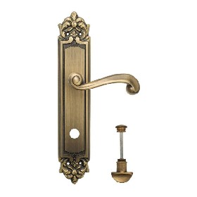 Дверная ручка Venezia CARNEVALE WC-2 на планке PL96 матовая бронза Дверная ручка Venezia CARNEVALE WC-2 на планке PL96 матовая бронза