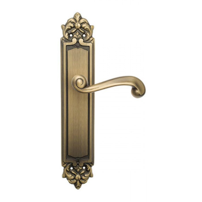 Дверная ручка Venezia CARNEVALE на планке PL96 матовая бронза