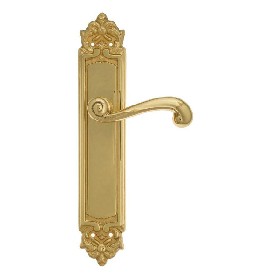 Дверная ручка Venezia CARNEVALE на планке PL96 полированная латунь Дверная ручка Venezia CARNEVALE на планке PL96 полированная латунь