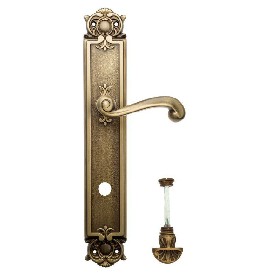 Дверная ручка Venezia CARNEVALE WC-4 на планке PL97 матовая бронза Дверная ручка Venezia CARNEVALE WC-4 на планке PL97 матовая бронза