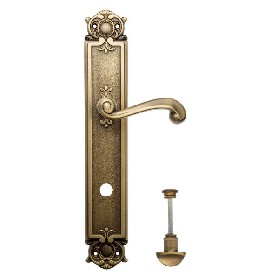 Дверная ручка Venezia CARNEVALE WC-2 на планке PL97 матовая бронза Дверная ручка Venezia CARNEVALE WC-2 на планке PL97 матовая бронза