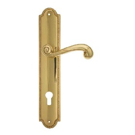 Дверная ручка Venezia CARNEVALE CYL на планке PL98 полированная латунь Дверная ручка Venezia CARNEVALE CYL на планке PL98 полированная латунь