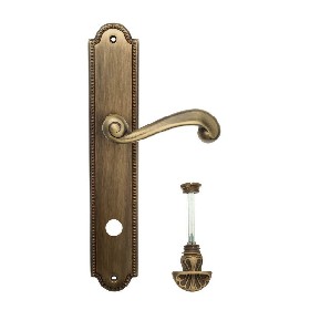 Дверная ручка Venezia CARNEVALE WC-4 на планке PL98 матовая бронза Дверная ручка Venezia CARNEVALE WC-4 на планке PL98 матовая бронза