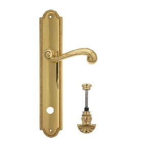 Дверная ручка Venezia CARNEVALE WC-4 на планке PL98 полированная латунь Дверная ручка Venezia CARNEVALE WC-4 на планке PL98 полированная латунь