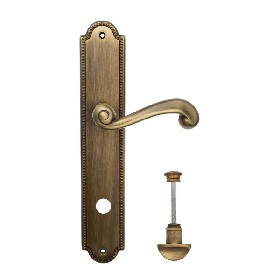 Дверная ручка Venezia CARNEVALE WC-2 на планке PL98 матовая бронза Дверная ручка Venezia CARNEVALE WC-2 на планке PL98 матовая бронза