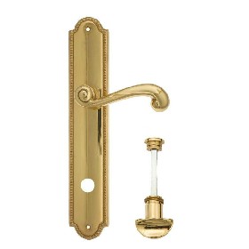 Дверная ручка Venezia CARNEVALE WC-2 на планке PL98 полированная латунь Дверная ручка Venezia CARNEVALE WC-2 на планке PL98 полированная латунь