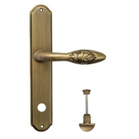 Дверная ручка Venezia CASANOVA WC-2 на планке PL02 матовая бронза