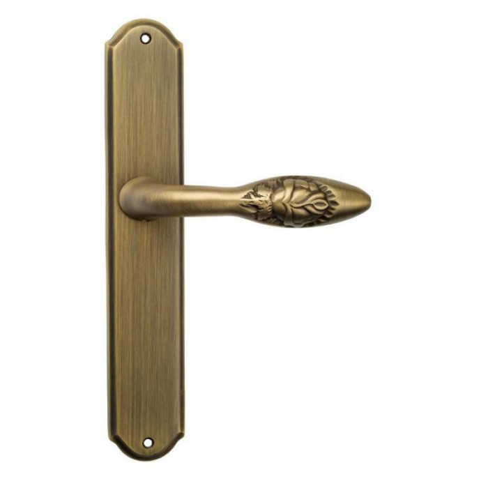 Дверная ручка Venezia CASANOVA на планке PL02 матовая бронза
