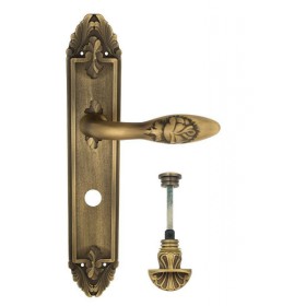 Дверная ручка Venezia CASANOVA WC-4 на планке PL90 матовая бронза