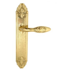 Дверная ручка Venezia CASANOVA на планке PL90 полированная латунь