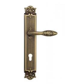 Дверная ручка Venezia CASANOVA CYL на планке PL97 матовая бронза