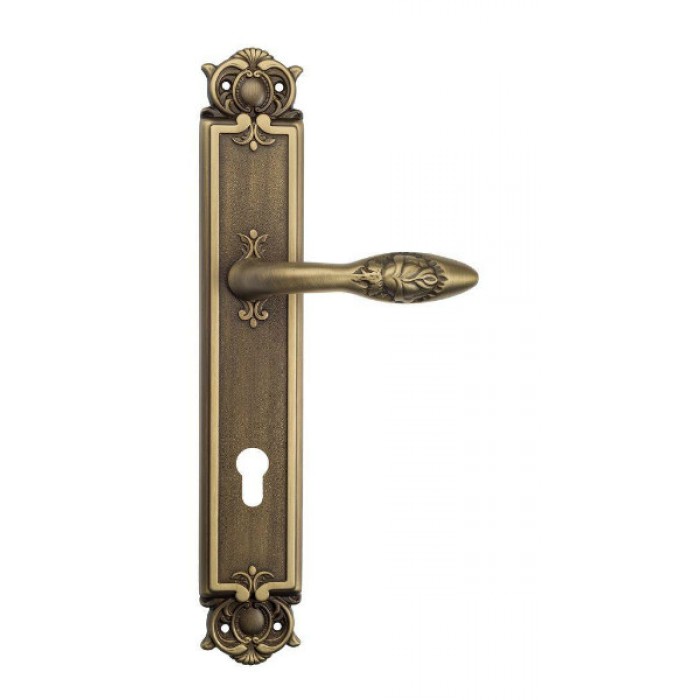 Дверная ручка Venezia CASANOVA CYL на планке PL97 матовая бронза