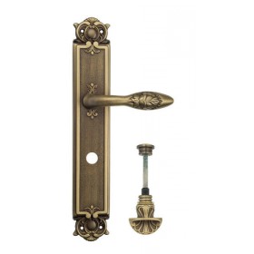 Дверная ручка Venezia CASANOVA WC-4 на планке PL97 матовая бронза