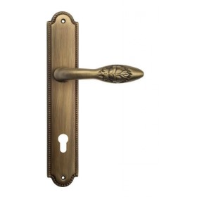 Дверная ручка Venezia CASANOVA CYL на планке PL98 матовая бронза